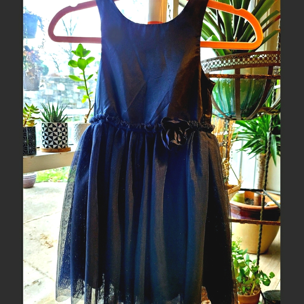 Girls 5/6 Blue Dress H&M Special Occasion